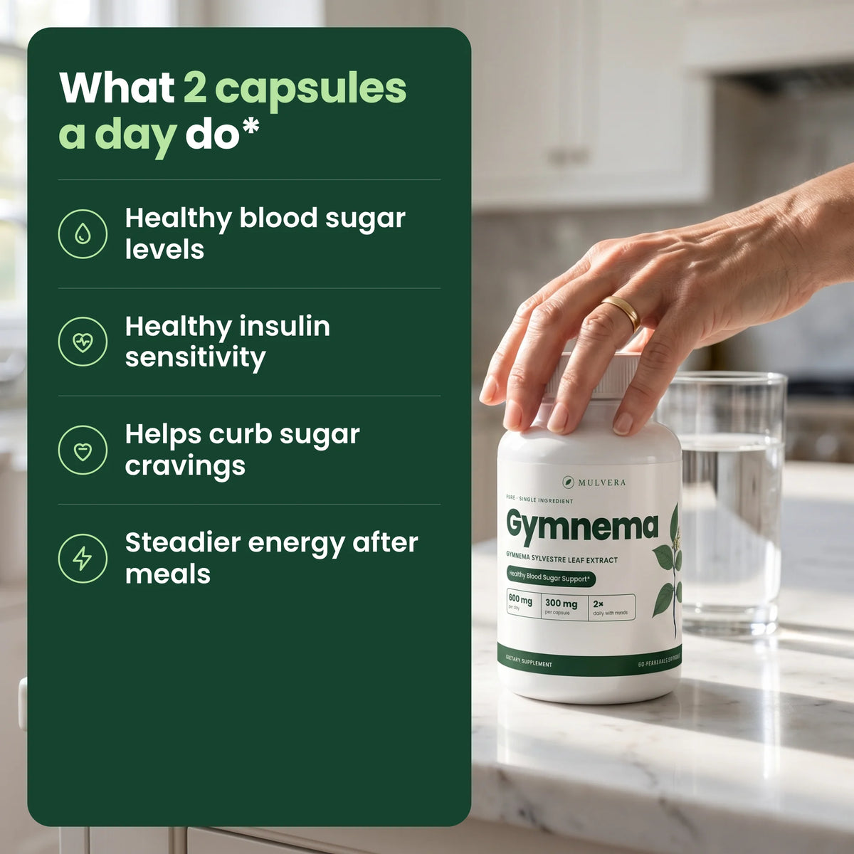 What two Mulvera capsules a day do