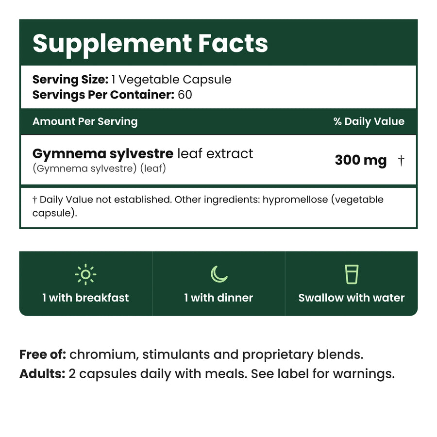 Mulvera Gymnema Supplement Facts
